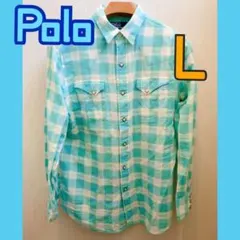 L ポロ　ラルフローレン　カジュアルシャツ　メンズ