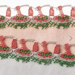 近沢レース店　シーズンタオルハンカチ　ナポリタン　ピンクグレー2枚組　新品未使用