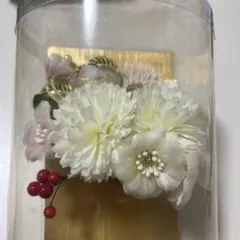 花飾り 髪飾り ホワイト　成人式卒業式