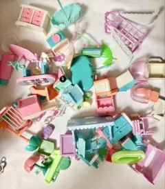 ミニチュア 家具 小物 まとめ売り 大量 ドールハウス　パステルカラー