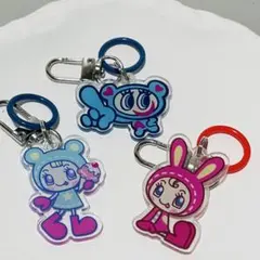 エンジェルブルー キーホルダー マーカー 3個セット