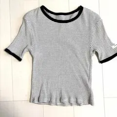 VANNiEU 半袖 Tシャツ ボーダー リブ素材のサムネイル