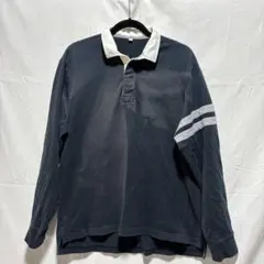 D*Y様 ラガーシャツ 長袖 ネイビー LL ポロシャツ スポーティ