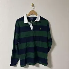 Polo Ralph Lauren ストライプ長袖ポロシャツ XL