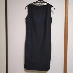 UNTITLED ノースリーブ膝下ワンピース 9号 ダークグレー