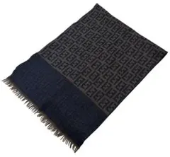 90s FENDI 総柄 ズッカ柄 フリンジマフラー