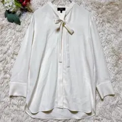極美品 セオリー 長袖 ジョーゼット タイブラウス 白 - メルカリ