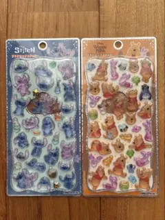 な*る様 【正規品✨】プチドロップステッカー　スティッチ＆プーさん2枚セット