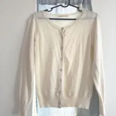 MAJESTIC LEGON アイボリー長袖カーディガン