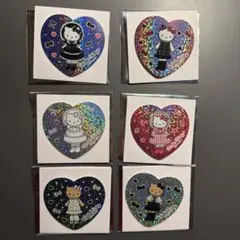 ハローキティ　キラキラステッカー コンプリート　　ノベルティ 6 点セット