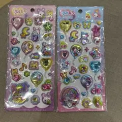 まじかるみゅーちゃん ふわふわらびちゃん シール 2シートセット　ぷくキラ