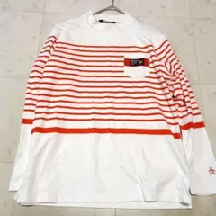 Munsingwear マンシングウェア ボーダー柄ロングTシャツ 刺繍ロゴのサムネイル