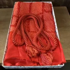 帯締め帯揚げセット　和装小物　絞り　赤　着物