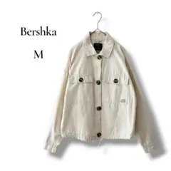 Bershka レディース　デニム　アイボリー　テーラードジャケット　Mサイズ