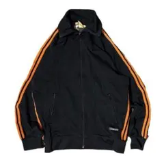 トラックジャケット ジャージ　古着　菅田将暉　小松菜奈　在原みゆ紀　黒 オレンジ