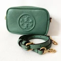未使用トリーバーチ ショルダーバッグ ペリー ボンベ カメラバッグ グリーン系