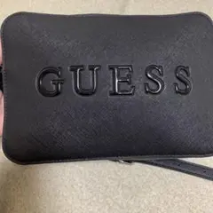 GUESS ブラック ショルダーバッグ