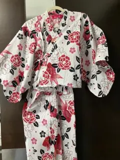 【着付け不要】セパレート 花柄 浴衣 ドレス 帯付き