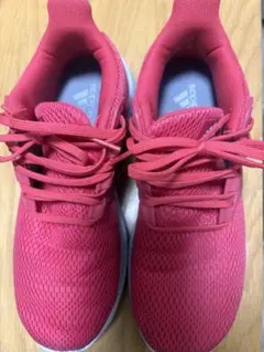 24.5cm adidasピンク メッシュ スニーカー