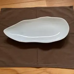作家もの 青白磁 長皿 盛り皿 プレート