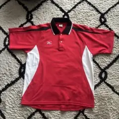 Mizuno ポロシャツ メンズ　Lサイズ 赤　美品