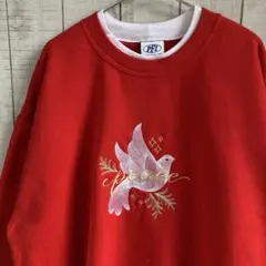 今*香様 古着　長袖　スウェット 裏起毛　刺繍　アメカジ ゆるだぼ