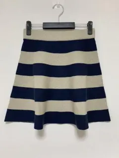 Mila Owen ☆ 美品 ☆ ボーダーニットフレアースカート W
