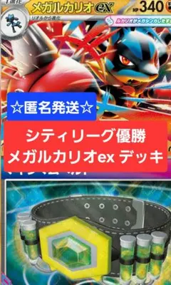 「匿名発送」メガルカリオex シティリーグ優勝デッキ 60枚セット