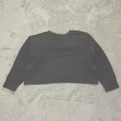 StyleNote クロップドニット グレー 横リブ ショート丈 M