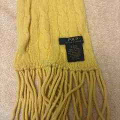 POLO RALPH LAUREN ケーブルニット マフラー イエロー