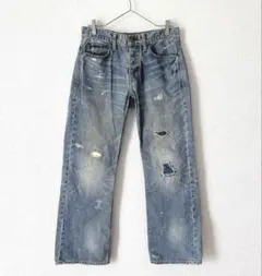 American Eagle デニムパンツ ダメージ加工 リペア ブーツカットのサムネイル