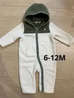 baby gap フリースロンパース 6-12ヶ月　カーキ