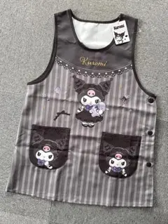 新品《サンリオ》Kuromi クロミちゃんエプロン　M~Lサイズ