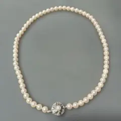SILVER 真珠 ネックレス クラシックデザイン