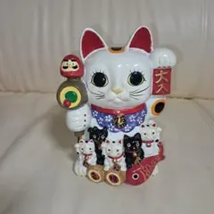 招き猫 41cm 左手招き 左手「人」「お客」を招く 縁起物 昭和レトロ