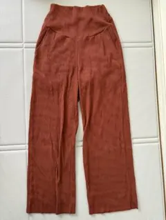 ブラウン ワイドパンツ マタニティ