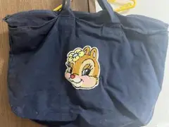 【使用感あり】クラリス　パニカム サガラ刺繍　トートバッグ　ネイビー