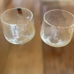 八千代窯　江戸硝子　フリーグラス コップ　日本酒グラス　タンブラー 2個セット