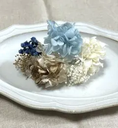 K35 ドライフラワー髪飾りヘッドドレス　成人式結婚式前撮り卒業式祭り浴衣七五三