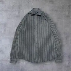 ミ*郎様 【puritan】00sUS輸入アメリカ古着ストライプ柄メンズ長袖シャ