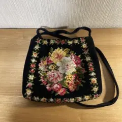 FEILER 花柄 ショルダーバッグ 黒