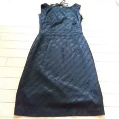 ♡美品！KUMIKYOKU.sis ブラック眼鏡柄ノースリーブワンピース