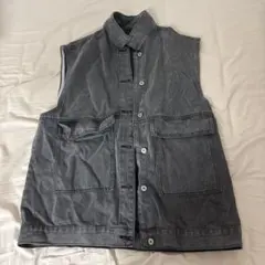 SHEIN　デニム グレー ベスト 4ポケット