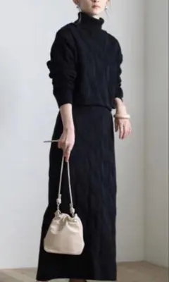 selectmoca タートルネックツイストデザインニット　トップスのみ