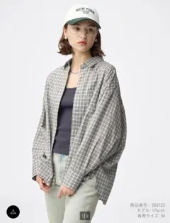 ドルマンスリーブチェックシャツ