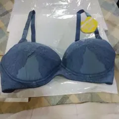 しまむら　ブラジャーセット　ブルー LLサイズ《まるむねブラ　きれいに盛れる》のサムネイル