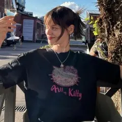 新品♡Hello kitty ストーン キラキラ 半袖Tシャツ XL