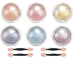 ネイルアート オーロラパウダー オーロラシェルパウダー グリッター ラメ6色