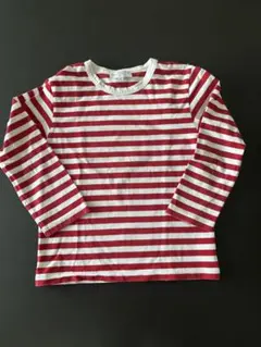 agnès b. アニエスベー長袖カットソー 8 ans 赤白ボーダー