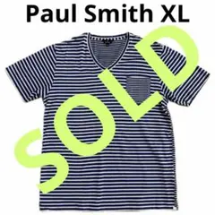 SOLD Paul Smith ストライプ Tシャツ XL Vネック ボーダーのサムネイル
